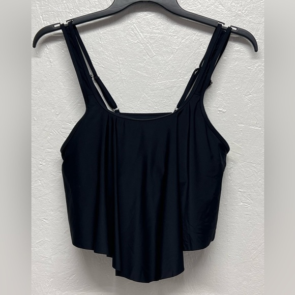 WOMEN’S Flowy Ruffled Flounce Tankini Swimsuit Top - L - Picture 4 of 11